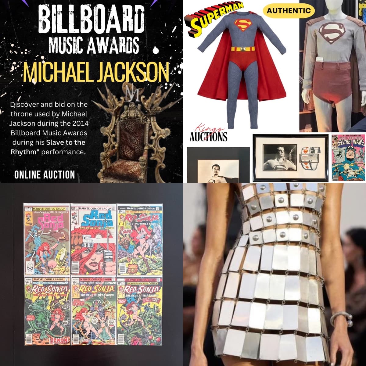 Kings Auctions Memorabilia Michael Jackson Superman Suits Comics Kobe Jewe photo 1
