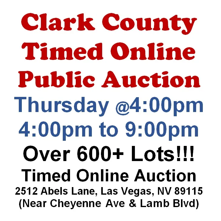 THURSDAY @4:00PM - Clark County Timed Online Public Auction 8/6/26 photo 1
