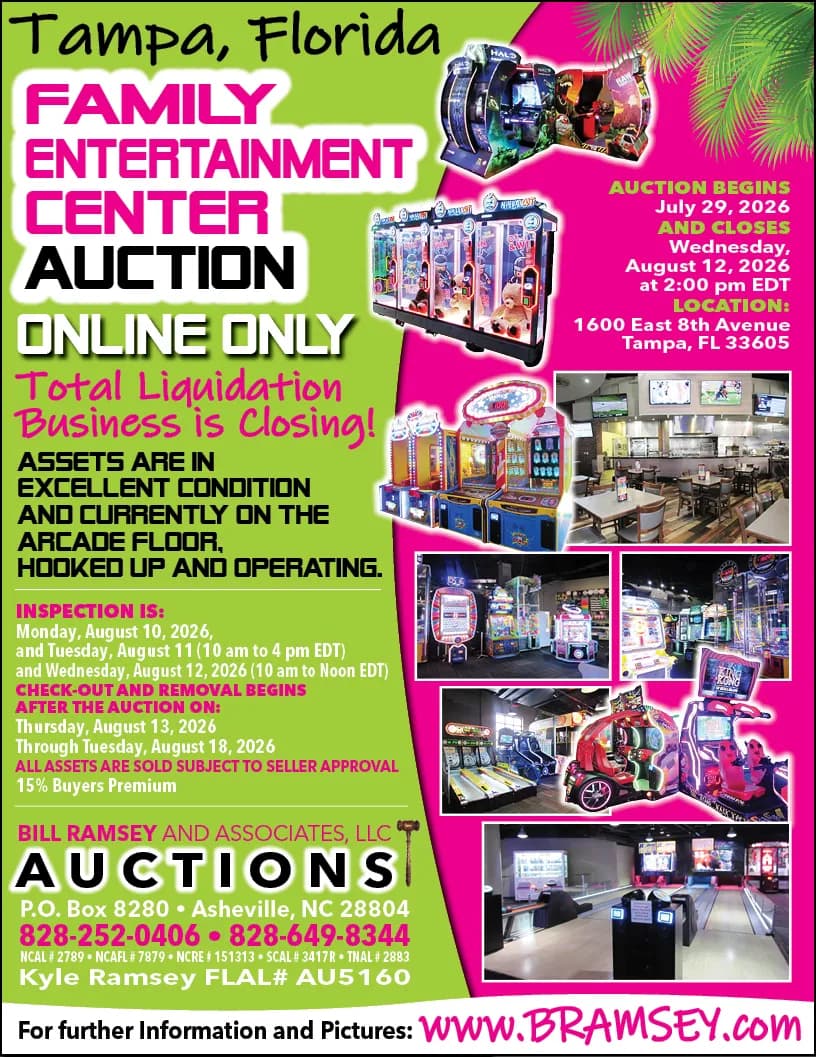 Tampa, FL Family Entertainment Center Auction photo 1