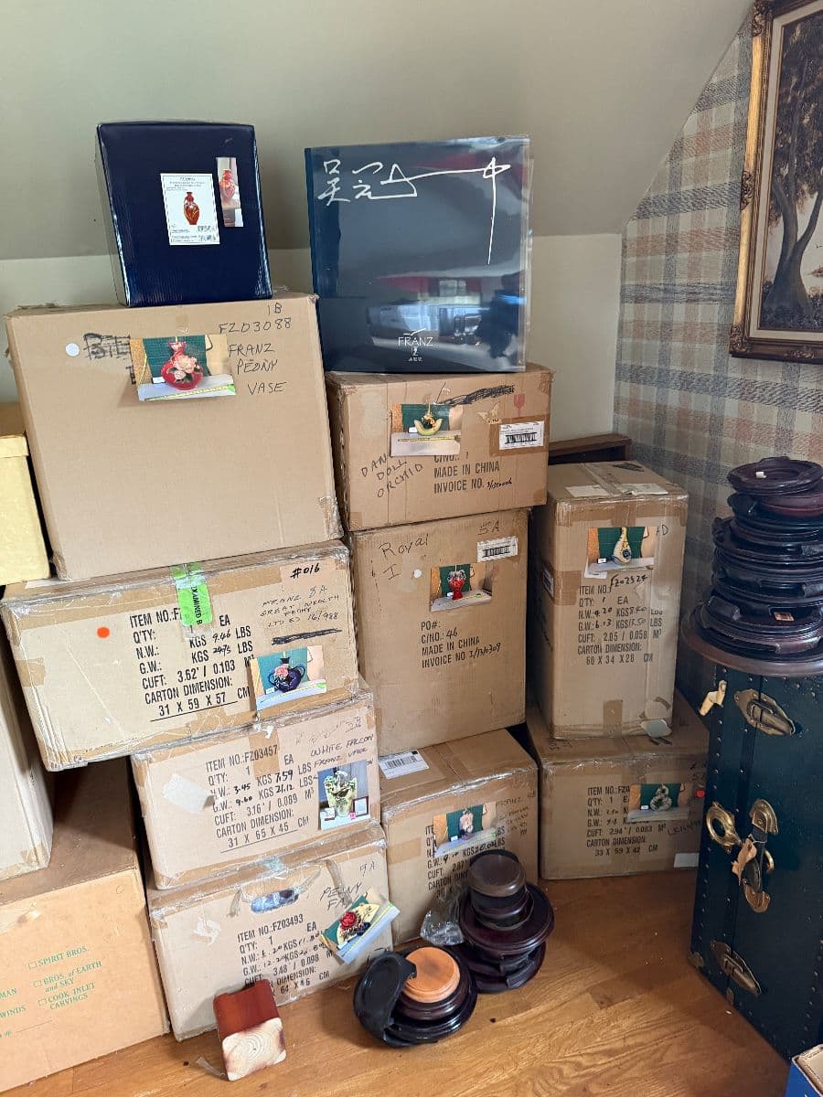 COLLECTOR DIGGER DELIGHT PRIMITIVES ANTIQUES FRANZ VASES DALE TIFFANY PAINTINGS CRYSTAL ASIAN ITEMS photo 2