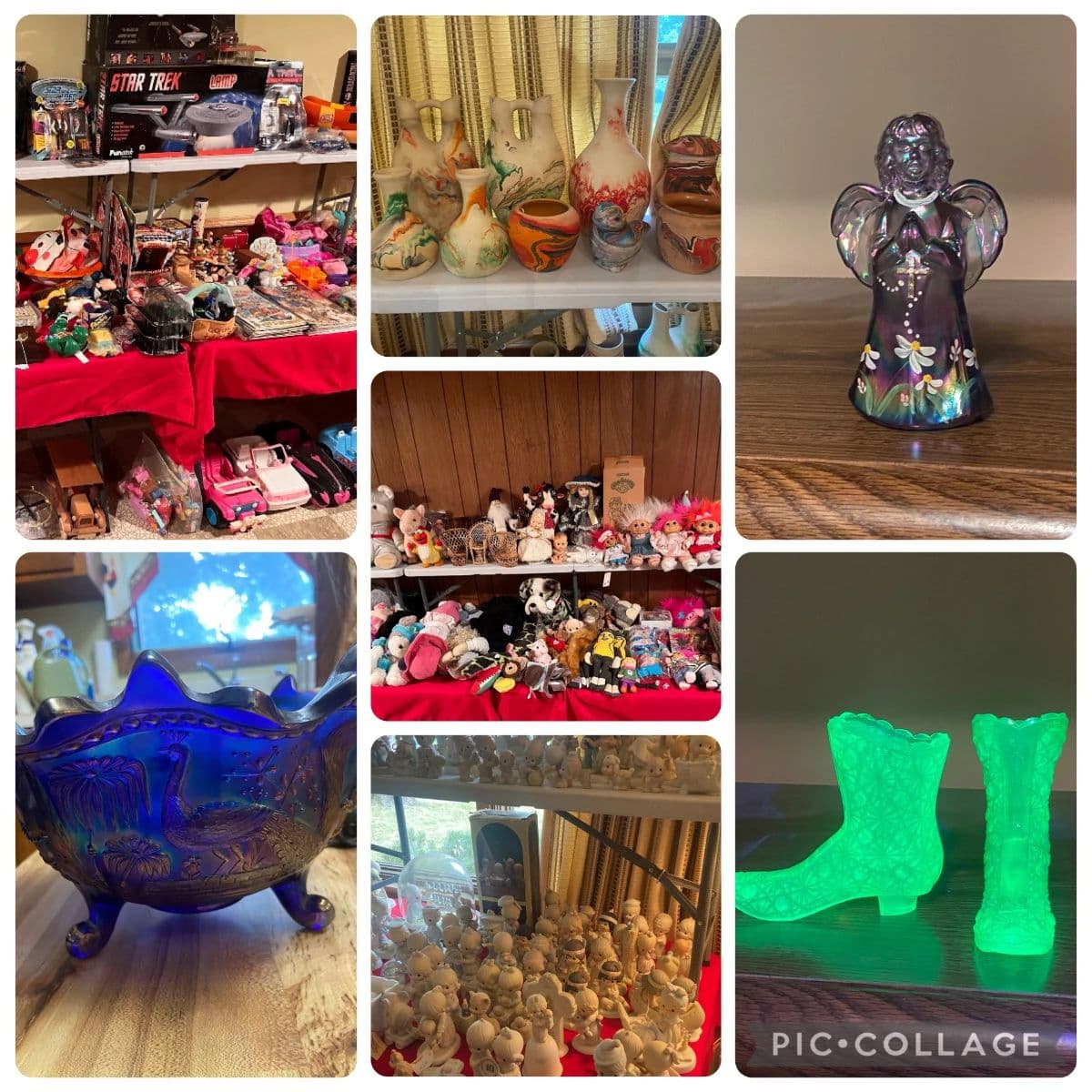 Roseville Estate Sale | Fenton, Uranium Glass, Hall, McCoy, Barbie & Vintage Toys photo 1